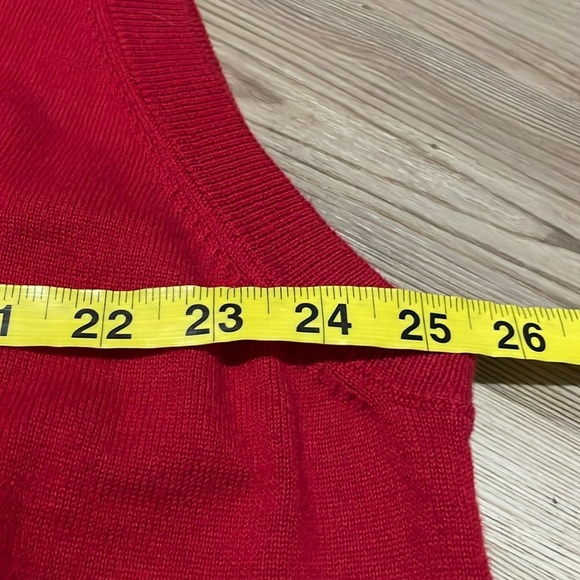 Chaps Ralph Lauren mens classic fit V-Neck Sweater Vest Size 2XB Red Preppy - Picture 8 of 11